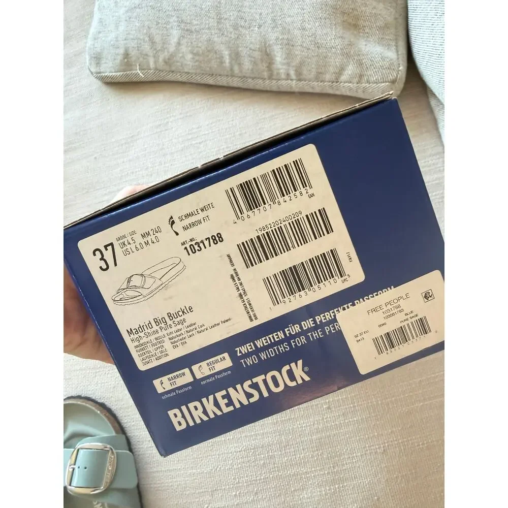 [NWT]Birkenstock Madrid Big Buckle High Shine Sandals 37/6.5